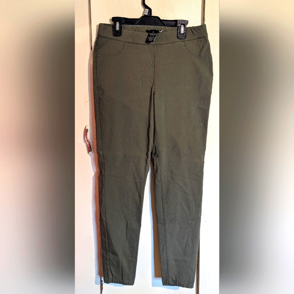 Army Green pants Elastic Waist Band